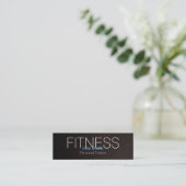 Carte De Visite Mini Moderne Elegant Personal Fitness Trainer Mini Busi (Debout devant)