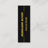 Carte De Visite Mini Moderne élégant Sleek Sleek solliciteur profession (Devant)