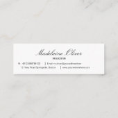 Carte De Visite Mini Moderne Élégant Solliciteur Professionnel Mustard (Dos)