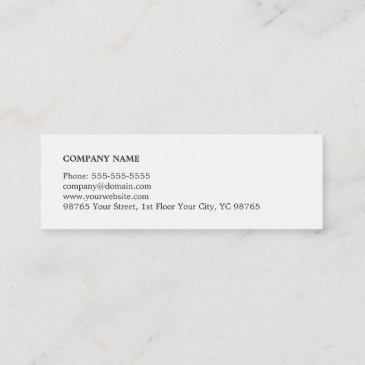 Carte De Visite Mini Moderne Elegant Texture Grey Consultant (Dos)