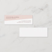 Carte De Visite Mini Moderne et élégant Simple Modèle professionnel ten (Devant / Derrière)