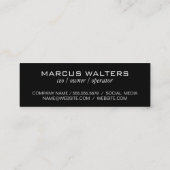 Carte De Visite Mini Moderne Expressif avec Icône de Verre à Vin (Dos)