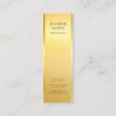 Carte De Visite Mini Moderne Glamour Faux Or Élégant Modèle (Dos)