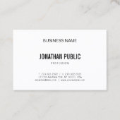 Carte De Visite Mini moderne graphique élégant tendance Plain (Devant)