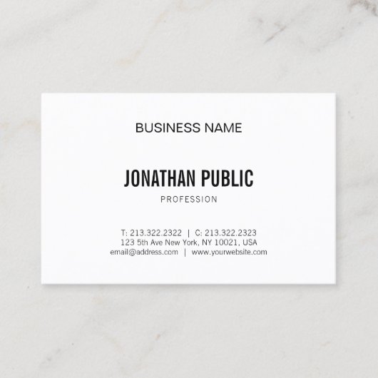 Carte De Visite Mini moderne graphique élégant tendance Plain (Devant)