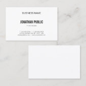 Carte De Visite Mini moderne graphique élégant tendance Plain (Devant / Derrière)