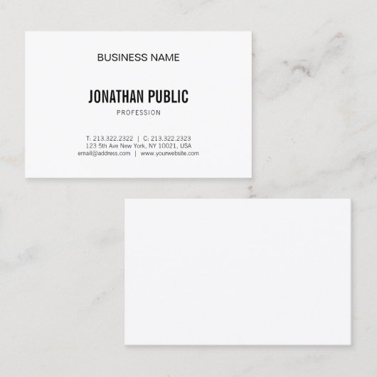 Carte De Visite Mini moderne graphique élégant tendance Plain (Devant / Derrière)