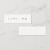 Carte De Visite Mini Moderne minimaliste (Devant / Derrière)