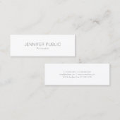 Carte De Visite Mini Moderne minimaliste Design chic Professionnel Plat (Devant / Derrière)
