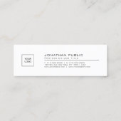 Carte De Visite Mini Moderne Modèle simple Téléchargez votre logo Socié (Dos)