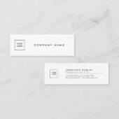 Carte De Visite Mini Moderne Modèle simple Téléchargez votre logo Socié (Devant / Derrière)