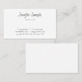 Carte De Visite Mini-moderne Modèle texte manuscrit (Devant / Derrière)