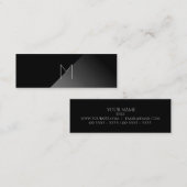 Carte De Visite Mini Moderne noir un résumé (Devant / Derrière)