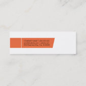 Carte De Visite Mini Moderne | (orange) (Dos)