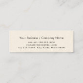 Carte De Visite Mini Moderne Parallèle Faux Gold Stripes Crème Blanc (Dos)