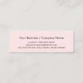 Carte De Visite Mini Moderne Parallèle Faux Gold Stripes Pont Rose (Dos)