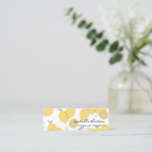 Carte De Visite Mini Moderne Pastel Citrus Lemons QR Code Minimal (Debout devant)