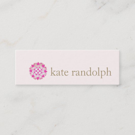 Carte De Visite Mini Moderne Pink Lotus Flower Salon de beauté et Spa (Devant)