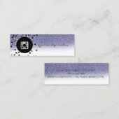 Carte De Visite Mini Moderne, Points, Parties scintillant violette Inst (Devant / Derrière)