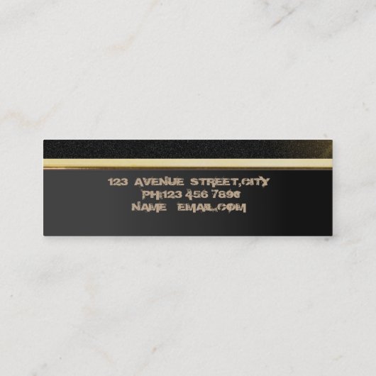 Carte De Visite Mini Moderne Professionnel Chic Luxe -Lips (Dos)