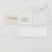 Carte De Visite Mini Moderne professionnel classique simple (Devant / Derrière)