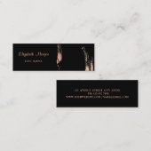 Carte De Visite Mini Moderne Professionnel Design Simple, Brush Stroke (Devant / Derrière)