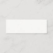 Carte De Visite Mini Moderne Professionnel Élégant Blanc Simple Plain (Dos)