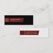 Carte De Visite Mini Moderne | (Rouge) (Devant / Derrière)