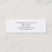 Carte De Visite Mini Moderne Simple Blanc Skinny Maquillage Artiste Sty (Dos)