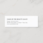 Carte De Visite Mini Moderne simple Cool blanc ciseau gris cheveux Styl (Dos)