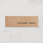 Carte De Visite Mini Moderne simple Cool Kraft Consultant en papier (Devant)
