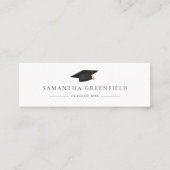 Carte De Visite Mini Moderne Simple Graduation 2025 Nom (Devant)