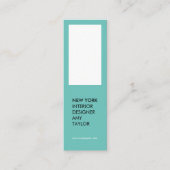 Carte De Visite Mini Moderne simple lumière turquoise élégant (Devant)