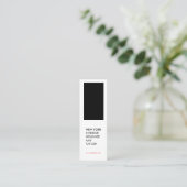 Carte De Visite Mini Moderne simple noir blanc élégant (Debout devant)