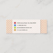 Carte De Visite Mini Moderne Simple Pois (Dos)