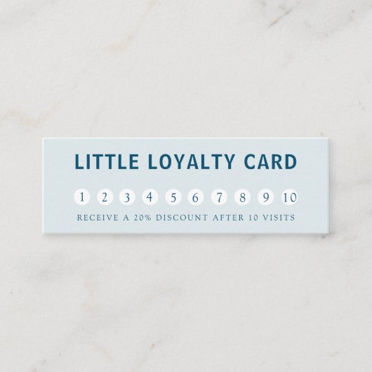 Carte De Visite Mini Moderne, simple, professionnel, salon, bleu (Devant)