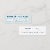 Carte De Visite Mini Moderne, simple, professionnel, salon, bleu (Devant / Derrière)