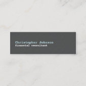 Carte De Visite Mini Moderne Simple Texture Grey Blue Consultant (Devant)