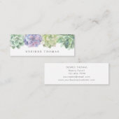 Carte De Visite Mini Moderne tendance vert pourpre Aquarelle Succulents (Devant / Derrière)