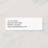 Carte De Visite Mini Moderne Turquoise & Or Agate Pierre Conception abs (Dos)