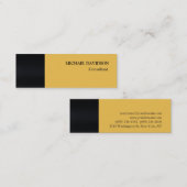 Carte De Visite Mini Moderne unique élégant élégant élégant personnel (Devant / Derrière)