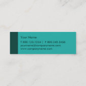 Carte De Visite Mini Moderne vert turquoise (Dos)