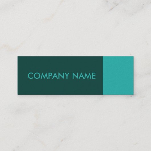 Carte De Visite Mini Moderne vert turquoise (Devant)