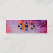 Carte De Visite Mini MON MONOGRAM brillant fuchsia violet bleu (Dos)