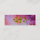 Carte De Visite Mini MON MONOGRAM brillant fuchsia violet jaune (Dos)