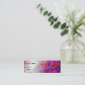 Carte De Visite Mini MON RUBY, AGATA, perle gris violet rouge vif (Debout devant)