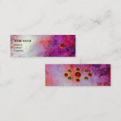 Carte De Visite Mini MON RUBY, AGATA, perle gris violet rouge vif (Devant / Derrière)