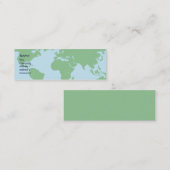 Carte De Visite Mini Monde - maigre (Devant / Derrière)