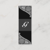 Carte De Visite Mini MONOGRAMME 3 gris foncé (Dos)