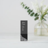 Carte De Visite Mini MONOGRAMME 3 gris foncé (Debout devant)